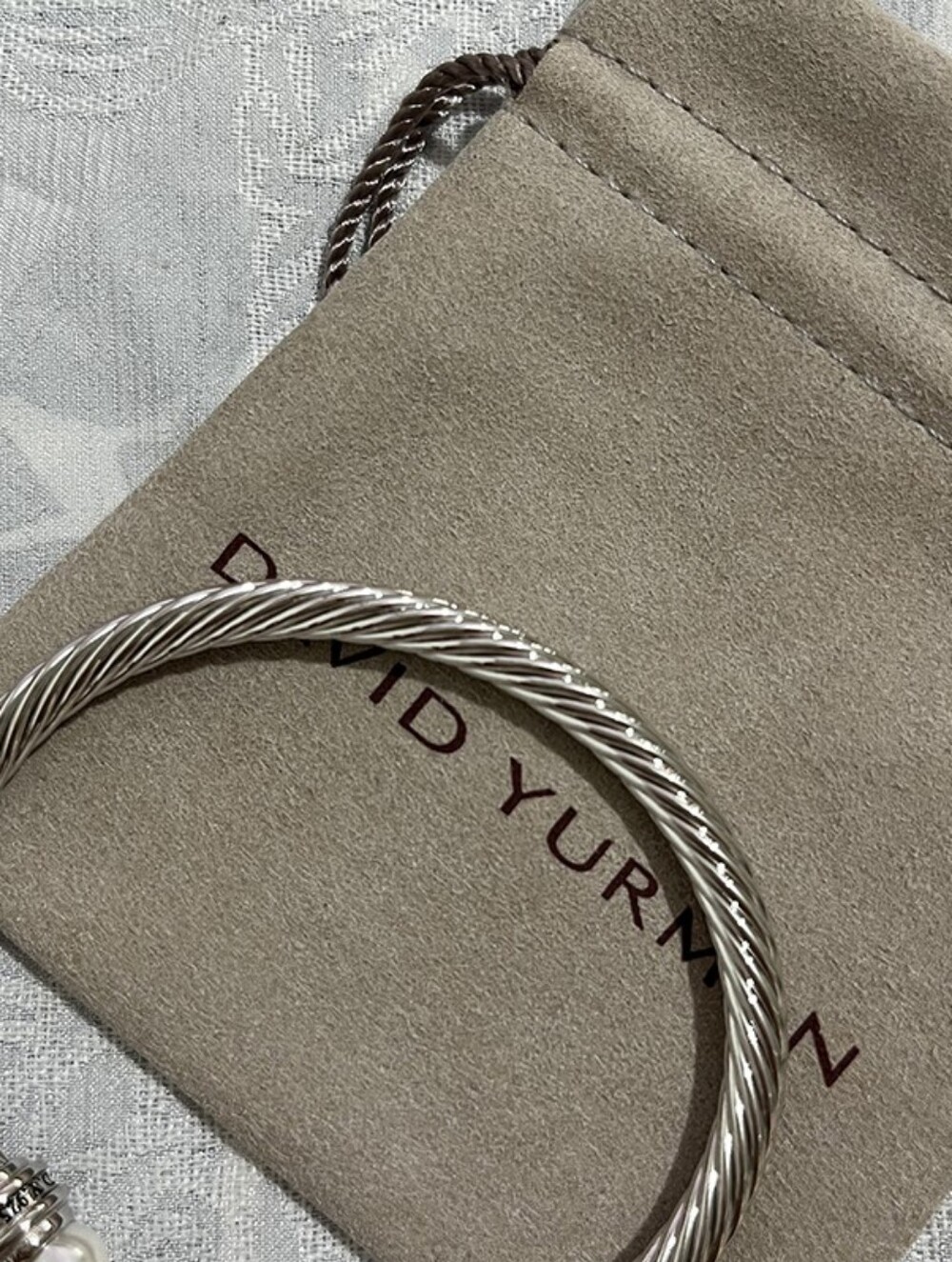 ๐ David Yurman Cable Classics Collection: Pearl-End Bracelet - Picture 3 of 5